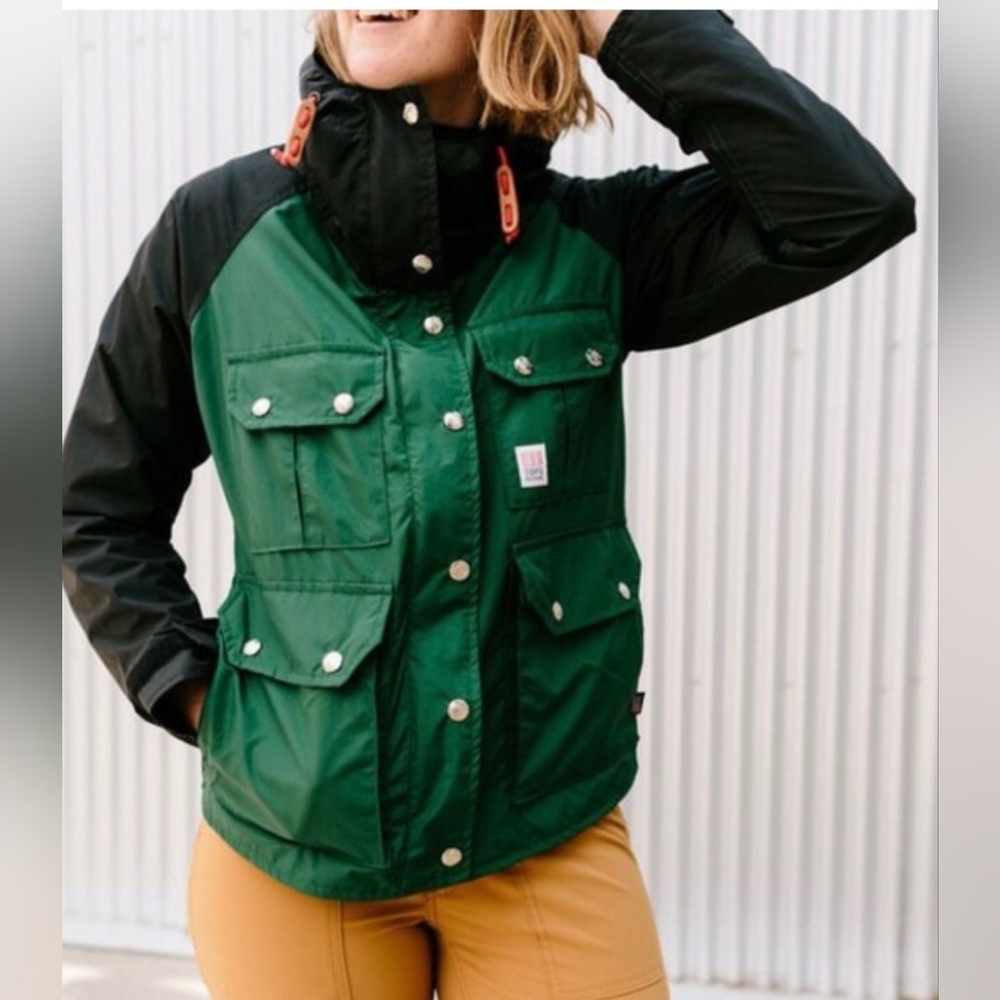 Topo Designs Mountain Rain Jacket W/ Hood S Hiking Gorpcore